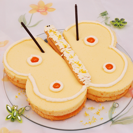 Zitronenfalter: Pfirsich-Quark-Torte