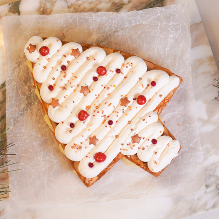 Bienenstich Weihnachtsbäumchen