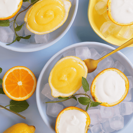 Gefüllte Früchte mit Snow Creme