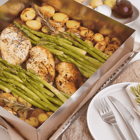 Hähnchenbrust mit Spargel und Kartoffel