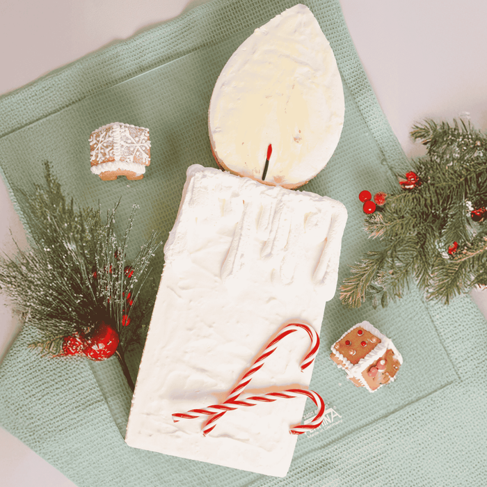 Kerze-Käse-Sahnetorte