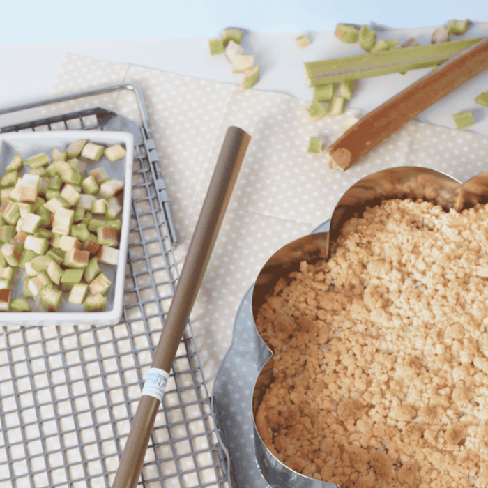 Rhabarber Streuselkuchen - Puddingkuchen