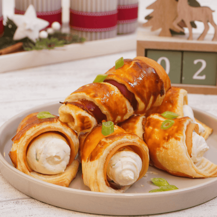 Schillerlocken mit Schinken und Frischkäsefüllung