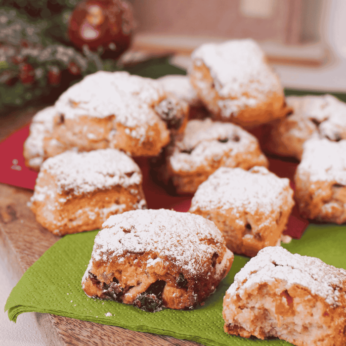 Stollenkonfekt mit Quark