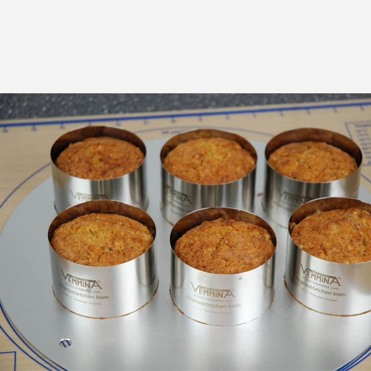Backform rund klein Dessert Ananas-Törtchen (6er-Pack) – VEMMiNA