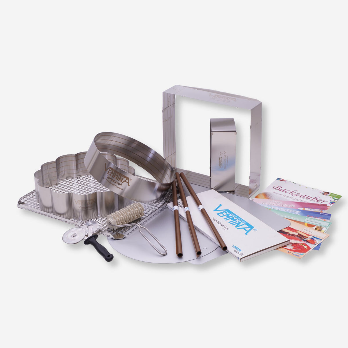 Backformset (12-tlg.) Rost Dauerbackunterlage Kuchenformen und Zubehör – VEMMiNA