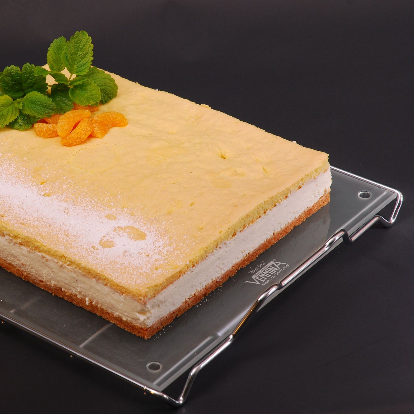 Rejilla pastelera con plato de cristal Oxford